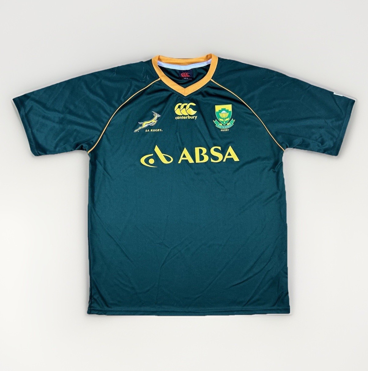 South Africa Rugby Jersey Mens Large Canterbury National Team ABSA Shirt Green