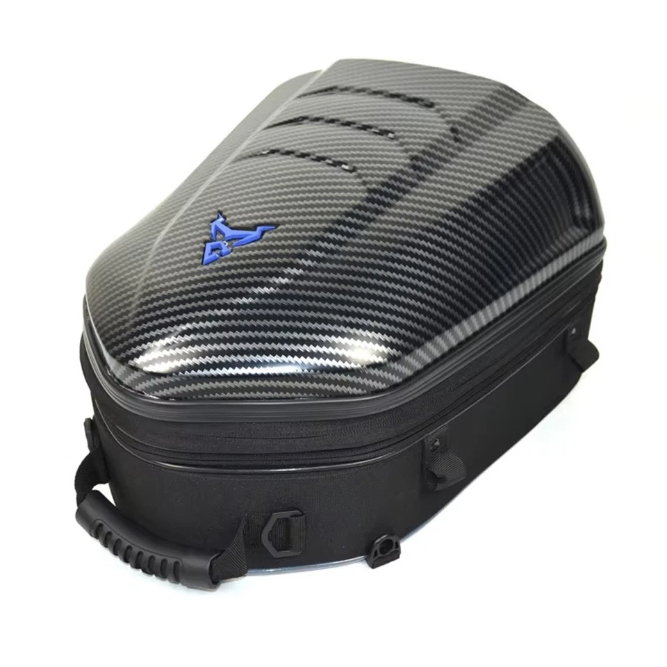 MOTOCENTRIC Motorrad Rucksack Helmfach Wasserdicht Hard Shell Carbon - Bild 2 von 4