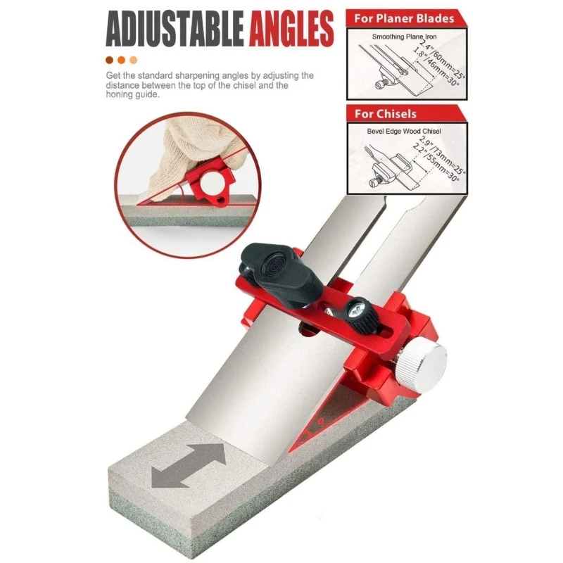 Chisel Sharpening Kit Guide With Extend Roller Wheel, Fits Chisels or Planer - Image 4 of 4