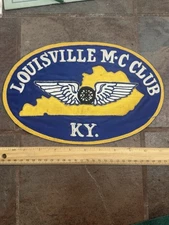 Vintage 1960s Motorcycle Club Patch AMA Louisville Kentucky Chainstitch