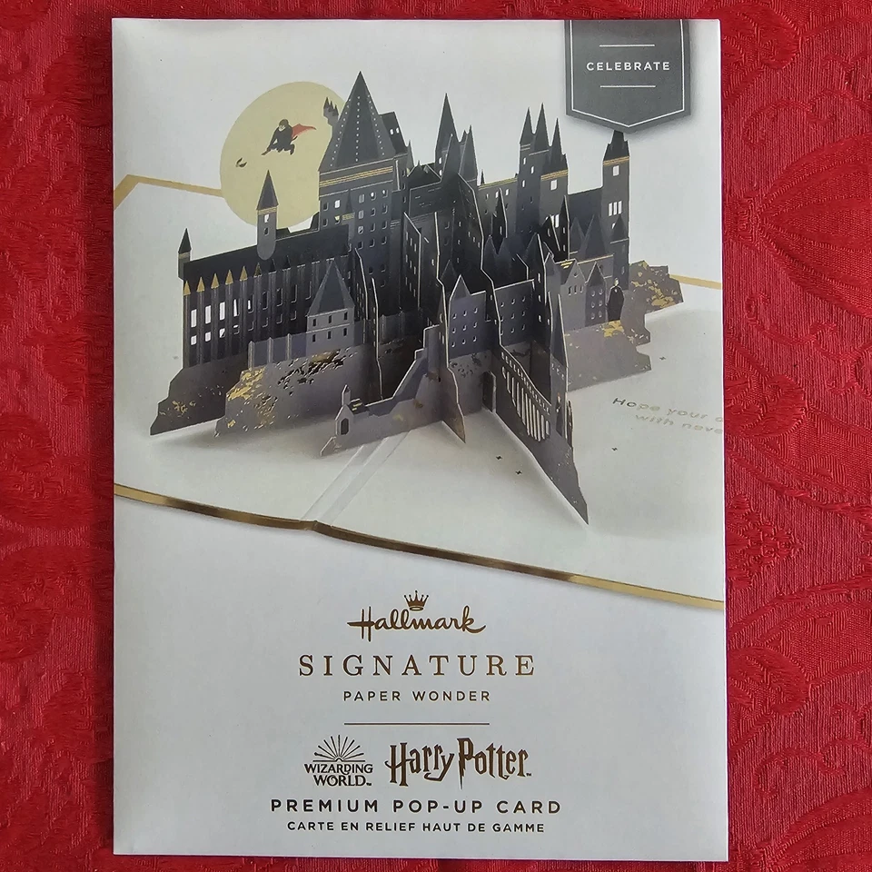 2 tarjetas de felicitación emergentes de papel de firma con sello Harry Potter, Star Wars Foto 2 de 4