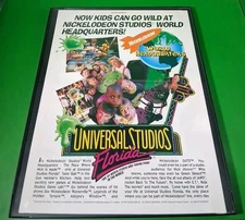 Universal Studios Florida Nickelodeon Headquarters Framed Print Ad 1995 8.5x11