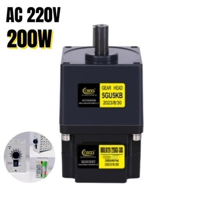 200W AC 220V Brushless Reduction Motor Large 3000RPM Adjustable Speed. #iw