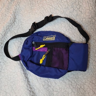 Vintage Coleman Outdoor Waist Pack - 90s Retro Blue and Purple