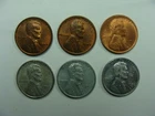 1943 PDS 1944 1944 D 1945 S BU LINCOLN CENTS, FREE SHIPPING