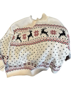 Torrid Chunky Women Plus Fair Isle Pullover Mock Neck Sweater Sz 5/6 Cotton NEW