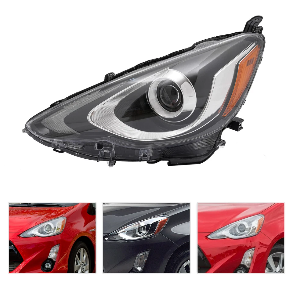 Headlight LED Halogen Head Lamp Left Driver Side For 2015-2017 Toyota Prius C - Imagem 4 de 4
