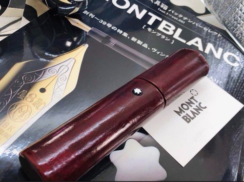 Montblanc Florence Made Pouch Pen Holder Bordeaux Leather Excellent condition JP - Picture 14 of 20