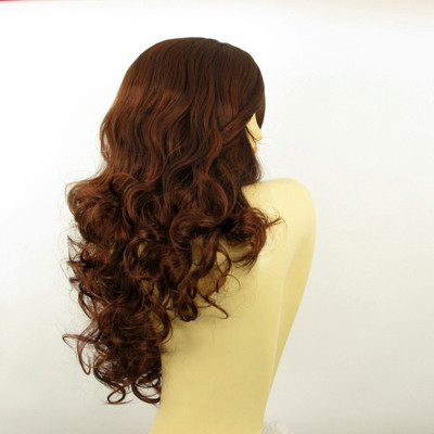 Perruque Femme Bouclée Longue 58cm - Couleur Brun Cuivré Intense - Réf Angie 322