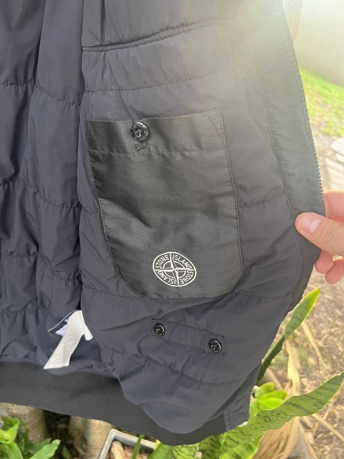 Stone Island Hooded Jacket Black Color Size Large Gently Used  image 5