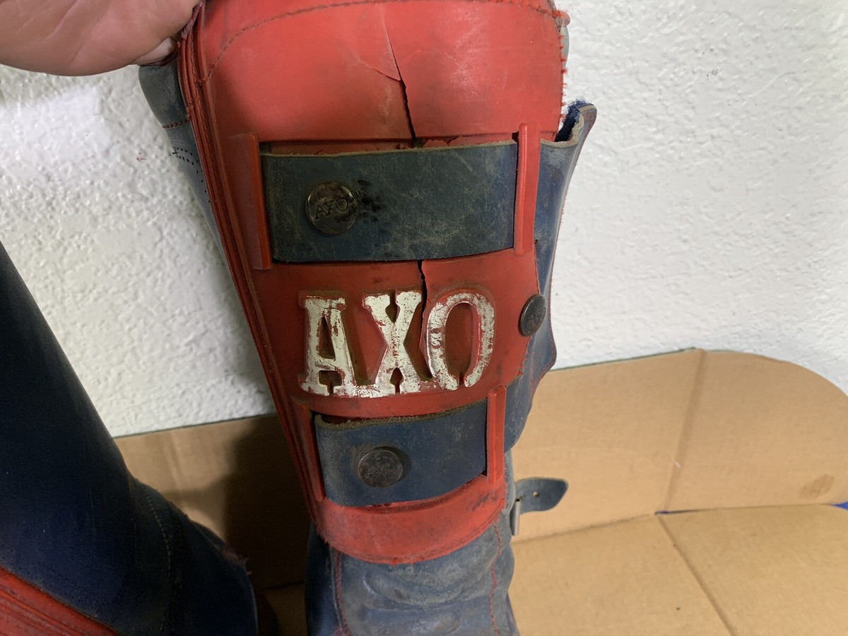 マイクJTレーシング ビンテージ モトクロスブーツAXO Vintage Axo Turbo Boots Motocross Dirt Bike | eBay