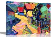 A Village Street Wassily Kandinsky on Framed Canvas Prints Abstract Hanging Art
