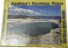Americas National Parks 500 Piece Jigsaw Puzzle, Yellowstone Abyss Pool, Puzzle.
