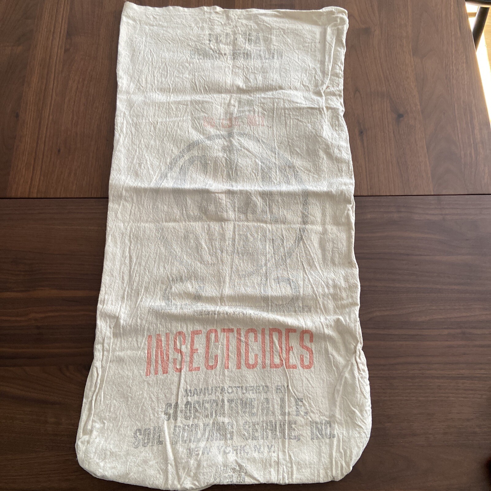 VINTAGE COTTON CLOTH Sack GLF Insecticides Soil Building Service
