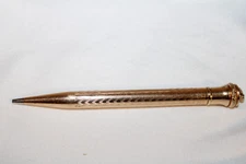 VTG 1920s Wahl Eversharp Mechanical Pencil PENDANT Necklace Gold Filled Chevron