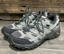 Merrell Women's Moab 2 Hiking Shoes Drizzle/Mint J06028 - Size 8.0 Waterproof