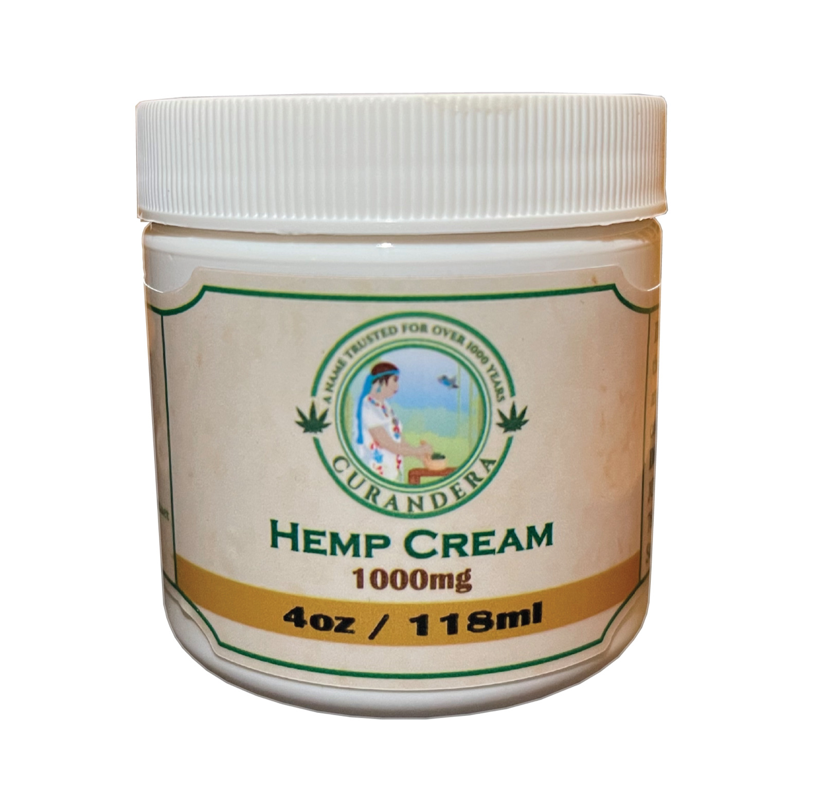Curandera Hemp Cream - Made in USA - 4 fl oz - Cream for Discomfort 