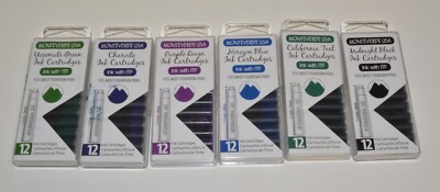 NEW Monteverde USA Ink w ITF set International size cartridges choose your color