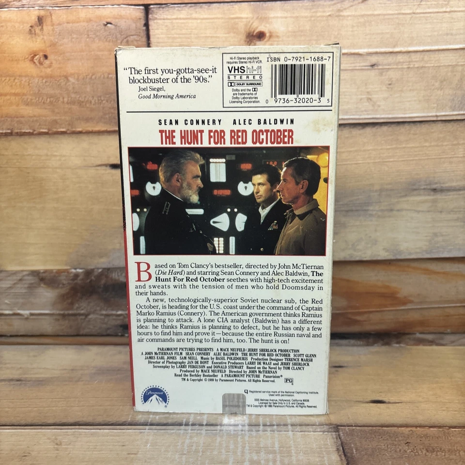 The Hunt For Red October VHS VCR Video Tape Used Alec Baldwin - Image 2 of 4