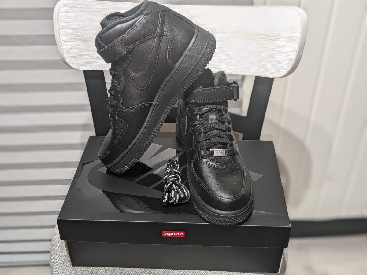 Supreme Air Force 1 ブラック Size 6 Mens Supreme x Air Force 1 Mid SP Triple Black