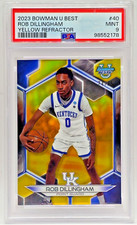 ROB DILLINGHAM 2023 BOWMAN UNIVERSITY BEST YELLOW REFRACTOR #40 SP /75 PSA 9