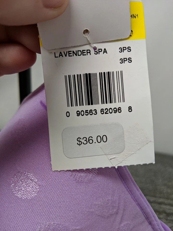 HANES SIZE M COMFORT FLEXIBLE FIT LAVENDER WITH DOTS BRA DHHU08 FLAWED - Image 3 of 4