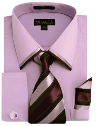 Camisa de vestir para hombre 60% algodón 40% poliéster corbata con puño francés Hanky SG23 - Imagen 6 de 12
