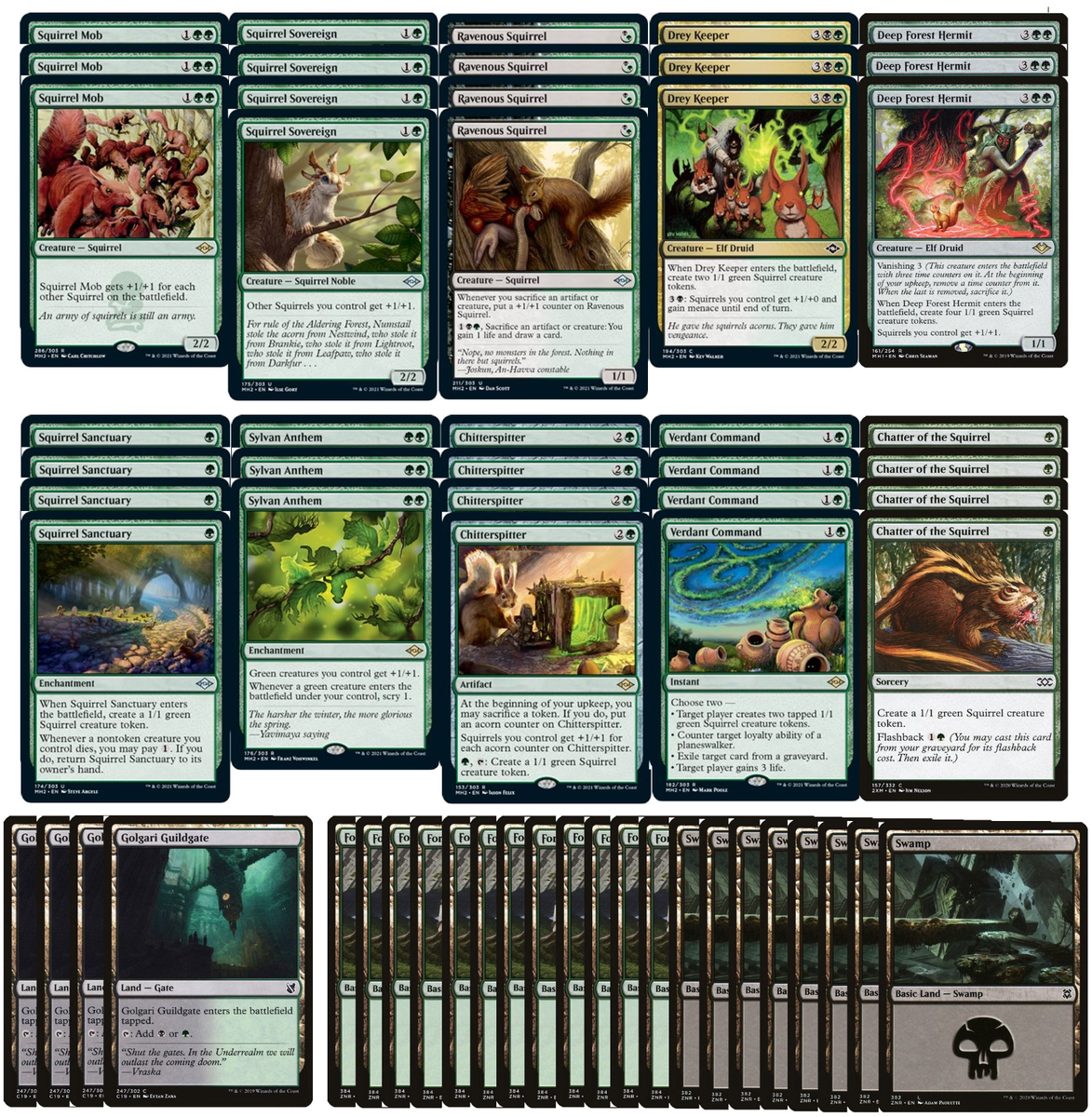 golgari cards mtg Undergrowth Deck - Black Green - Modern Legal - Custom Built - Magic The Gathering - Remove a +1/+1 counter from Golgari Grave Golgari Guildmage [Ravnica: Clue Edition]