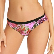 Freya Lost In Paradise Bikini Brief Reversible Size M 12 14 Pink Floral 4032 New