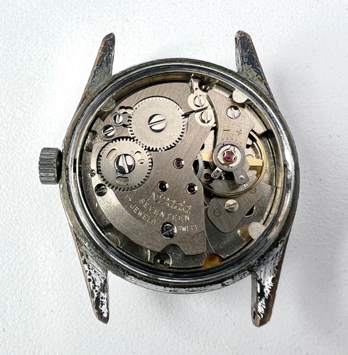 Reloj Automático Hombre Nivada Compensamatic Cal 1802 Vintage Esfera Beige 17 Joyas - Imagen 5 de 7
