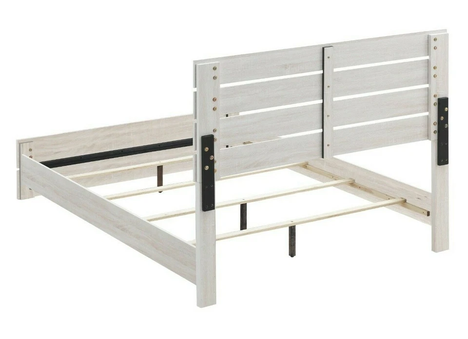 Juego de dormitorio de madera de 5 piezas marco de cama queen posavasos laminados Brantford 207051Q-S5 Foto 3 de 4