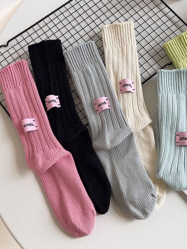 Homewear-Fußsocken Mittelrohrsocken Gestrickte Strümpfe Modisch Und Passend < - Bild 12 von 17