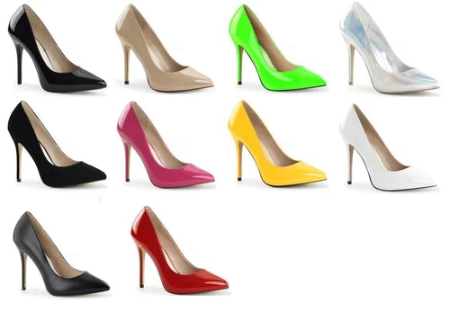 Pleaser High Heel Stiletto 5" Pointed Toe Court Shoes Fashion Amuse 20