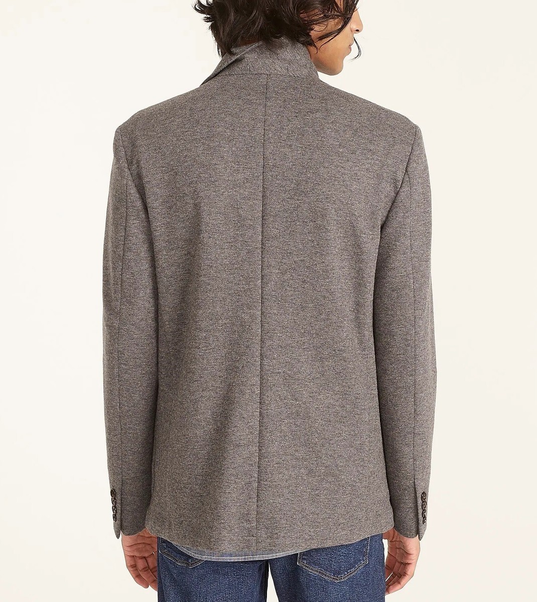 J.CREW blazer light grey jacket casual knit XL 42 suit wool