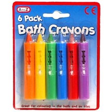 A2Z 6 Pack Baby Bath Crayons Non Toxic Easy To Wash Toddlers Educational Fun Toy