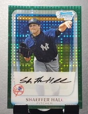 2011 Bowman Chrome #BCP169 Schaffer Hall YANKEES 1st Green X-Fractor ⚾️NM/MT