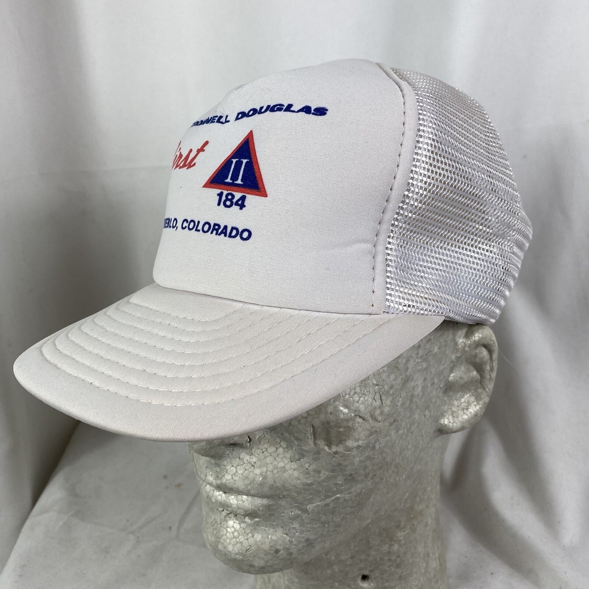 Vintage Delta 200 NASA First Titan Missile Hat Cap White Strap