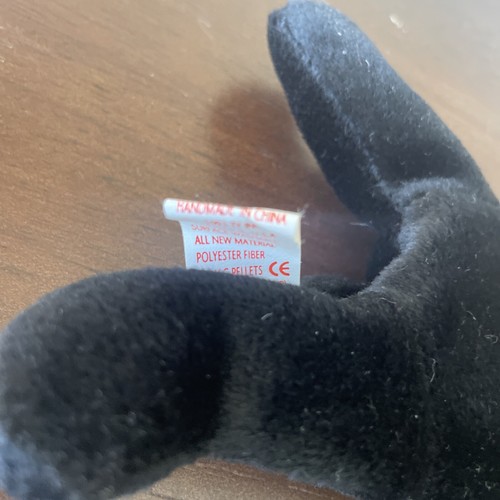 Ty Beanie Baby Blackie l'Orso Ritirato Vintage 1993 PVC Pellet Tag Errori - Foto 6 di 6