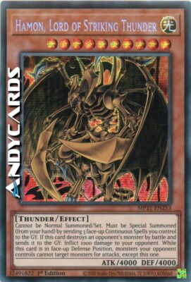 HAMON, LORD OF STRIKING THUNDER   Secret-Prismatic   MP21 EN253   1Ed   YUGIOH