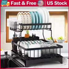 2 Tier Over The Sink Dish Drying Rack Dish Rack Above Kitchen Shelf Dish Drainer