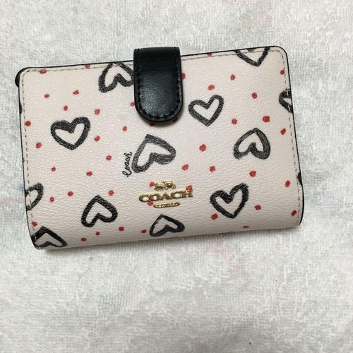 Cartera Coach Corazón Producto Limitado Blanco Negro Último 1