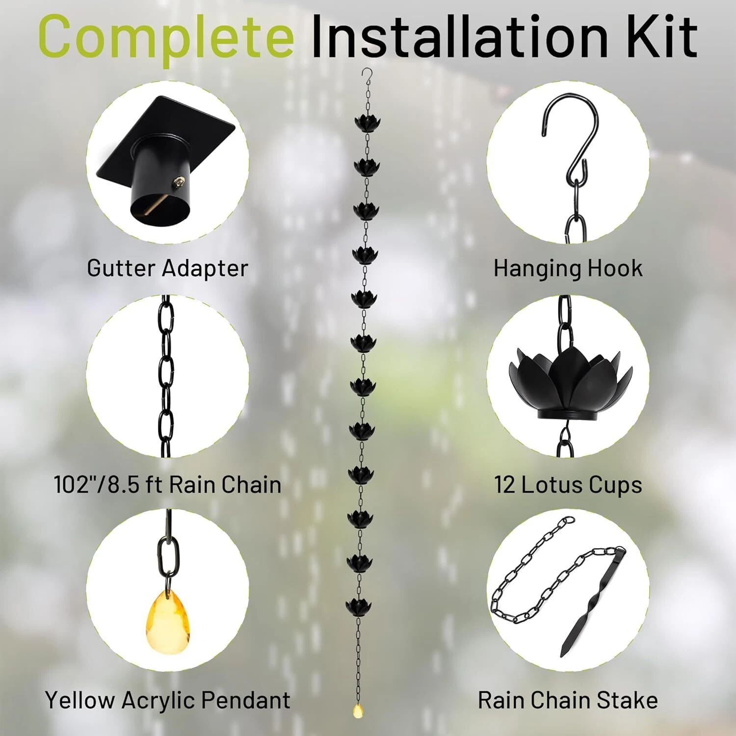 Lotus Rain Chain - Thumbnail 4