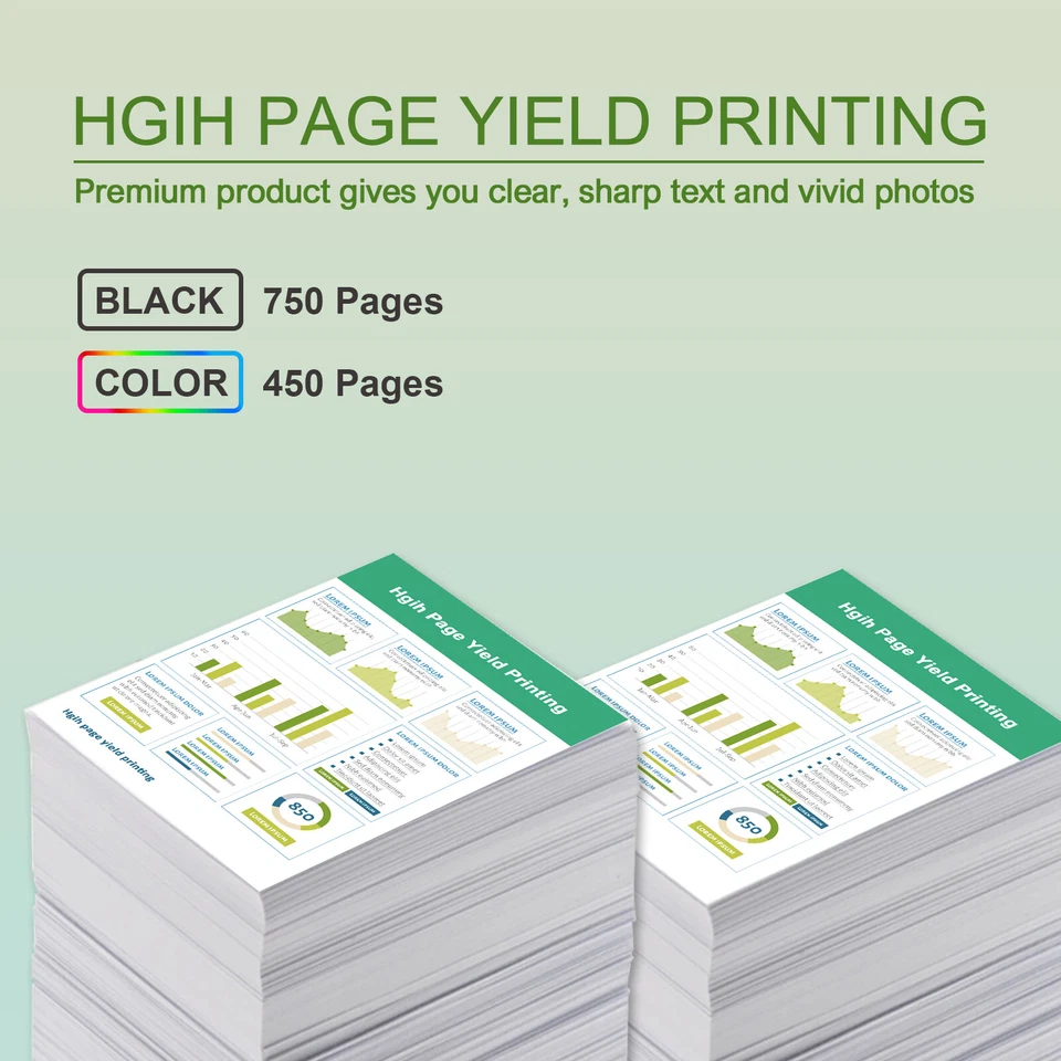 Cartucho de tinta 67XL para HP 67 Ink Deskjet 2700e 2752e 2755e 4155e Envy 6055e 6455 Foto 2 de 4