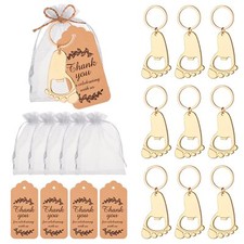 50pc Footprint Keychain Bottle Opener Baby Shower For Guest Baby Shower Gifts