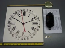 NEW QUARTZ CALENDAR CLOCK PENDULUM MOVEMENT KIT WITH DIAL - service repair parts