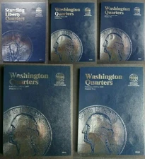 Set of 5 - Whitman Washington Quarters Coin Folders Number 1-4 1916-1998 Book