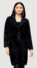 Joseph Ribkoff Notched Collar Coat 233951f24 In Black Size S