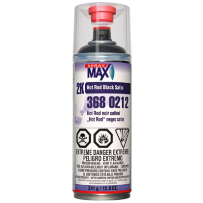 #ad SprayMax 2K Hot Rod Black 3680212 Aerosol Spray Can Top Coat $29.99