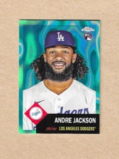 Andre Jackson RC 2022 Topps Chrome Platinum Aqua Lava refractor #'d 122/299 #391
