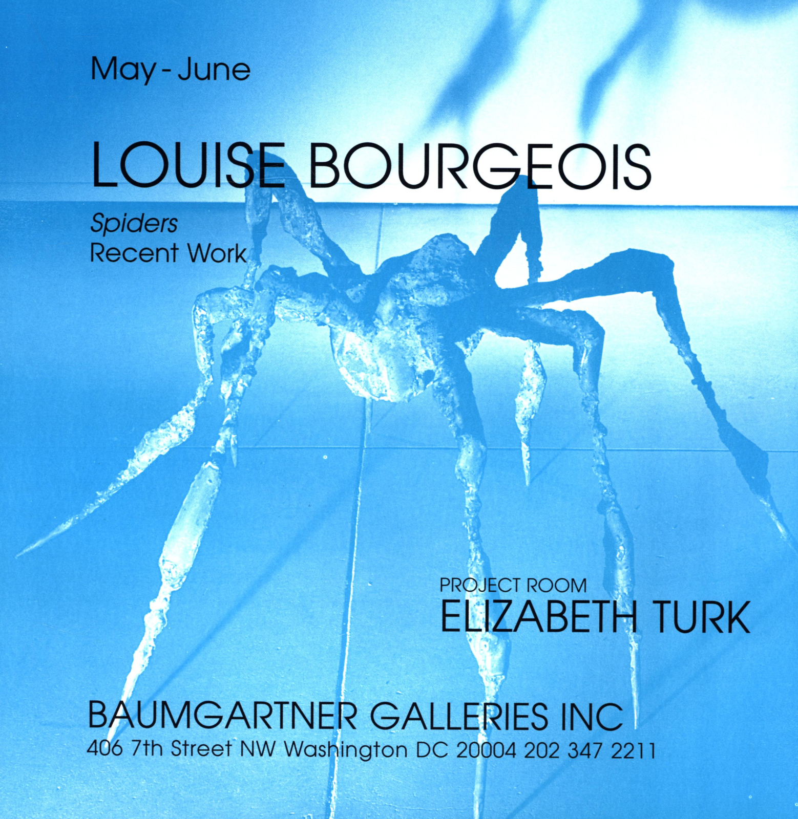 LOUISE BOURGEOIS SPIDERS RECENT WORK BAUMGARTNER VINTAGE PRINT AD 1996